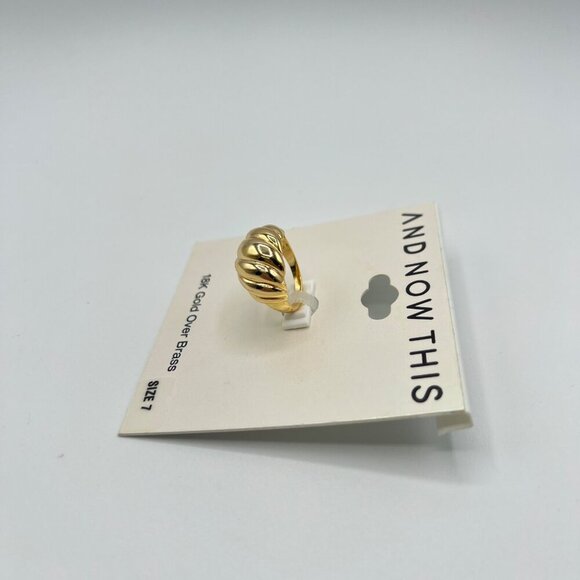 And Now This 18k Gold Over Brass Twist Ring Size 7&9 NWT - Picture 4 of 4